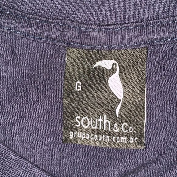 South & Co. Carioca Graphic Tee G Navy Blue Short Sleeve Crewneck 100% Cotton - Picture 2 of 7